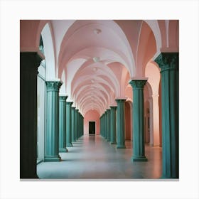 Pink Corridor - Pink Stock Videos & Royalty-Free Footage Canvas Print