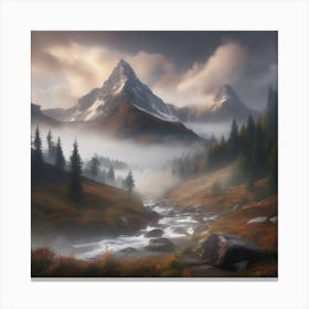 Mountain rivers Canvas Print
