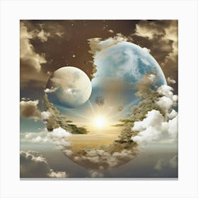 Earth In The Clouds Canvas Print