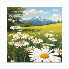 Daisies In The Meadow Lienzo