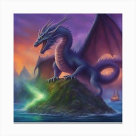 Blue Dragon 3 Canvas Print