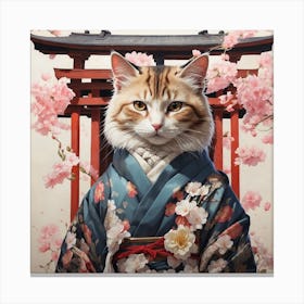 Japanese Cat Canvas Print