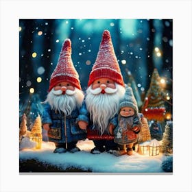 Firefly Enchanting Winter Fairy Tale With Whimsical Gnomes 10220 (2) Canvas Print