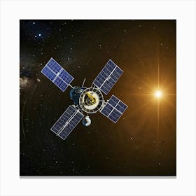 Satellite In Space 2 Canvas Print