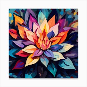 Lotus Flower Painting 2 Canvas Print