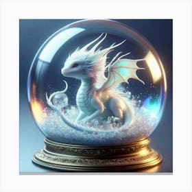 Snow Globe Dragon Canvas Print