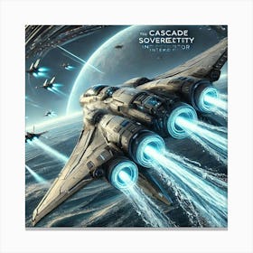 A High Tech, Sci Fi Scene Showing The Cascade Sove Converted Canvas Print