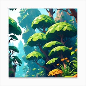 Pixelated Forest Canvas Print