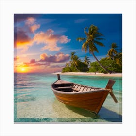 Boat_shore Canvas Print