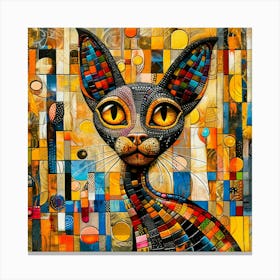 Kitty Hawk - Cat Eyes Mosaic Canvas Print