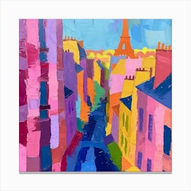 Abstract Travel Collection Paris France 5 Canvas Print
