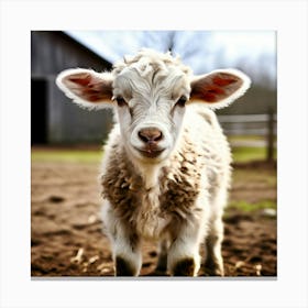 Cute Baby Lamb Canvas Print