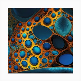 Underwater View Abstractfractal Patternbold Colours Bioluminescent By Jacob Lawrence And Fran 135876580 (2) Canvas Print