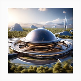 Futuristic City 172 Canvas Print