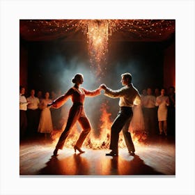Dancers On Fire Canvas Print