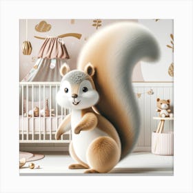 Nursery Squirrel Canvas Print