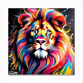 Lion Painting 11 Canvas Print