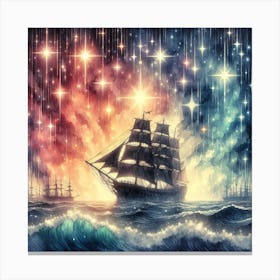 Of A Ship In The Sea Canvas Print