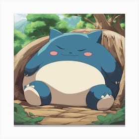 Pokemon Sleeping Canvas Print