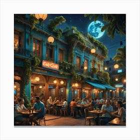 Night At Havana Canvas Print