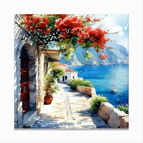 Greece Painting3 Canvas Print