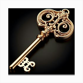 Golden Key Canvas Print