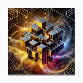 Abstract Cubes 1 Canvas Print