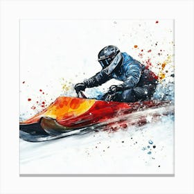 Snowmobile Rider Canvas Print