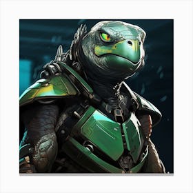 Lizard In Armor Canvas Print