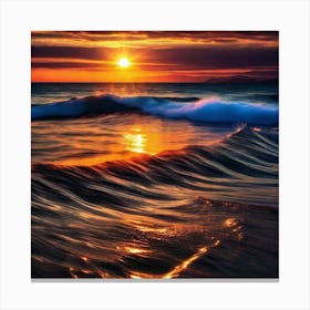 Sunset At The Beach 260 Canvas Print