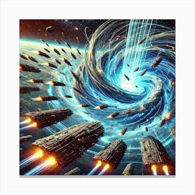 Gravitational Vortex Generator Disorients Entire Fleets Converted Canvas Print