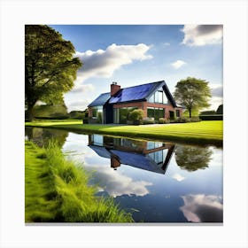 House On A Lake 4 Canvas Print