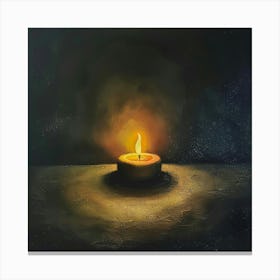 Lit Candle Canvas Print