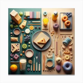 3d Food Photography Canvas Print