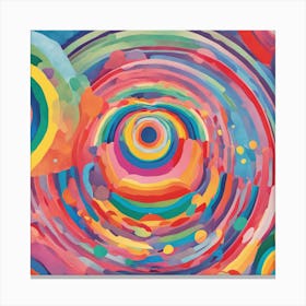 Half Moons Rainbow Art Print (4) Canvas Print