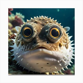 Masked Puffer Fish 2 Canvas Print