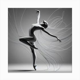 Line Art Dancer body 1 Canvas Print