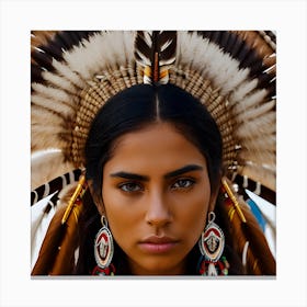 Native American Woman 4 Canvas Print