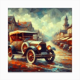 Old Car On The Street 1 Canvas Print