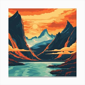 Sunset In The Mountains 9 Canvas Print