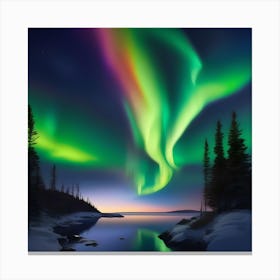 GREEN SOUTHERN LIGHTS Canvas Print