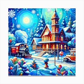 Christmas Village 2 Canvas Print