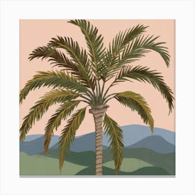 Palm Line Art Print Painting(2) Canvas Print