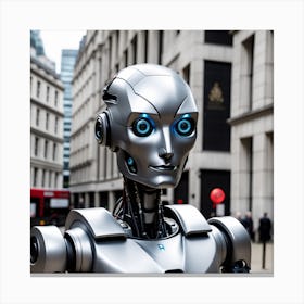 Robot In London 8 Canvas Print