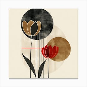 Elegant Tulip Geometry Canvas Print