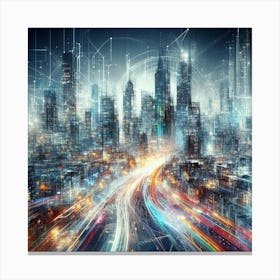 Futuristic Cityscape 9 Canvas Print