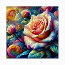 Colorful Rose 1 Canvas Print