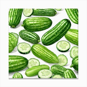 Cucumbers 14 Canvas Print