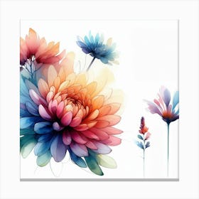 Watercolor Flowers 13 Canvas Print