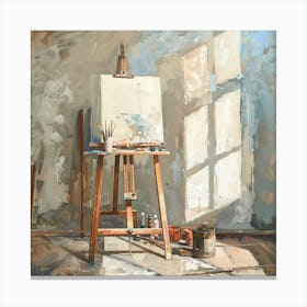 Easel In The Studio Canvas Print